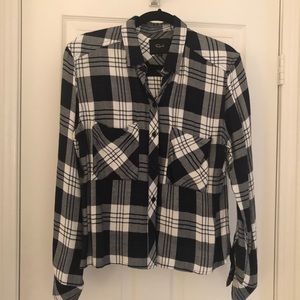 *MOVING SALE* Rails Sz Small Button Down - Black / Grey / Green